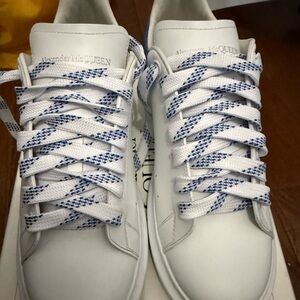 Alexander McQueen, blue croc skin, size 42u